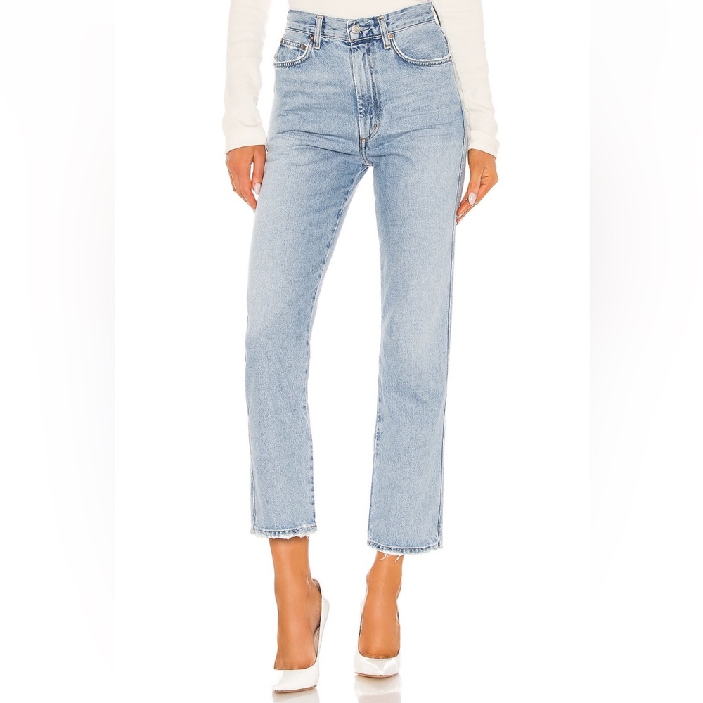 Agolde Pinch Waist High Rise Kick in Riptide